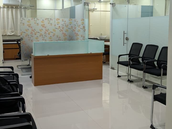 Seating in the waiting area outside the rheumatology consulting rooms in Ravet